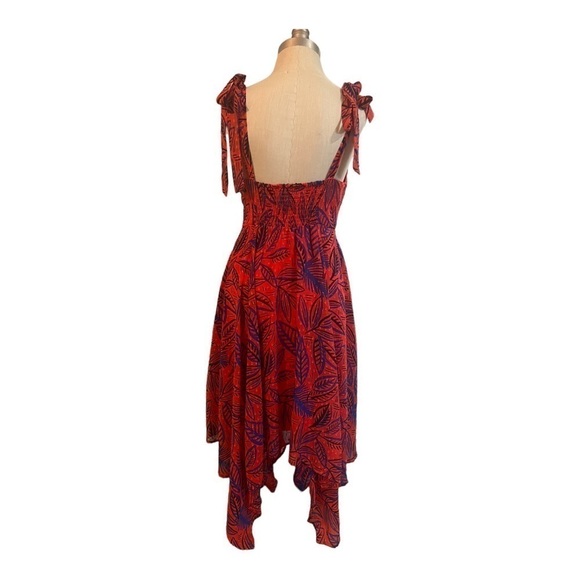 Alexis x Target Red Leaf Tie Strap Dress Size XS - Picture 4 of 7